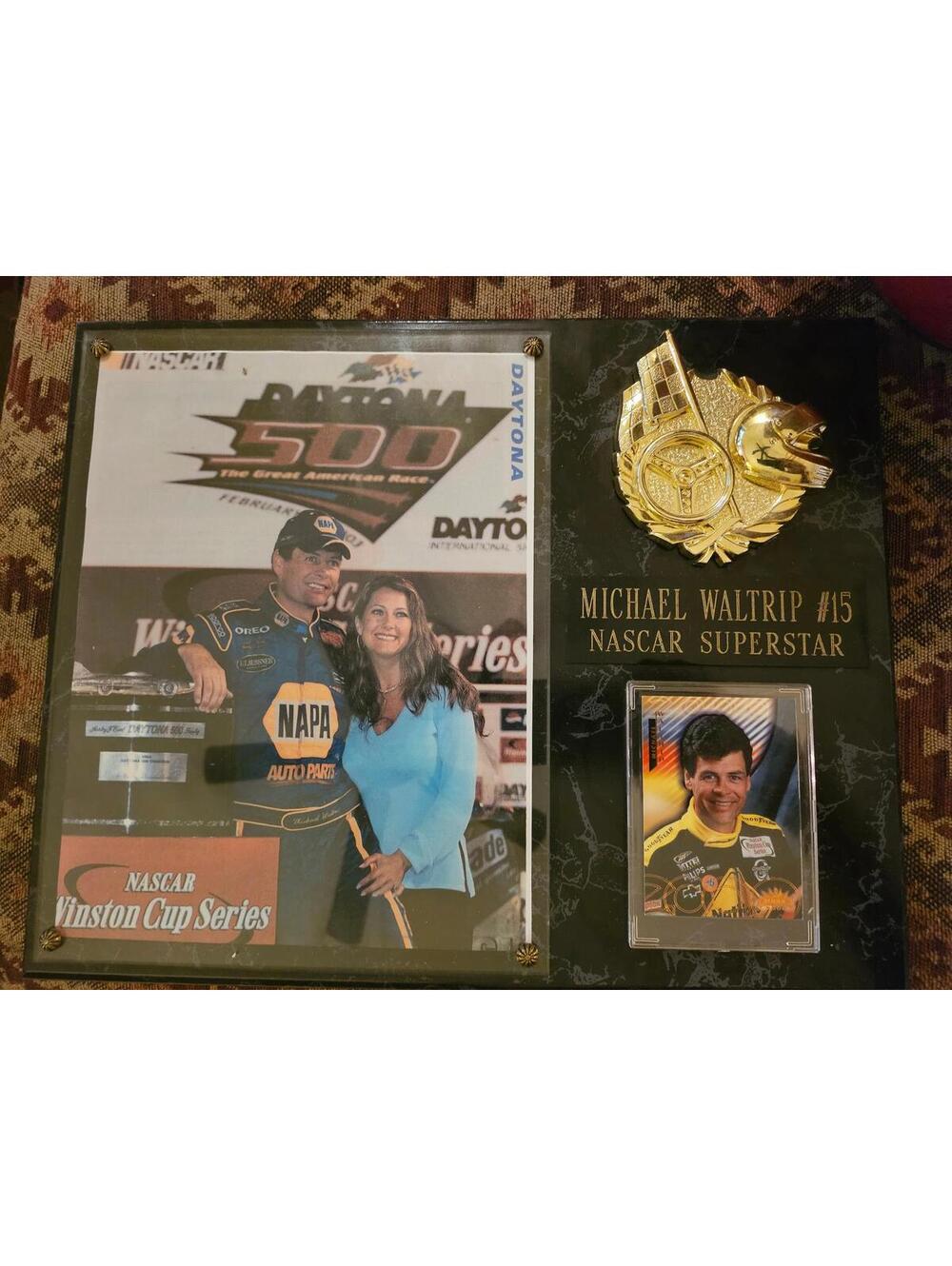 Michael Waltrip #15 - NASCAR 12x15 Player Plaque - Excellent